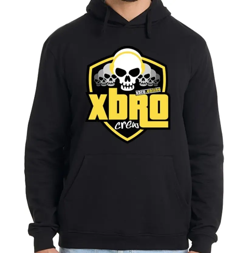 Felpa uomo con cappuccio 2023 felpa ufficiale xbro crew emblem con cappuccio - davanti