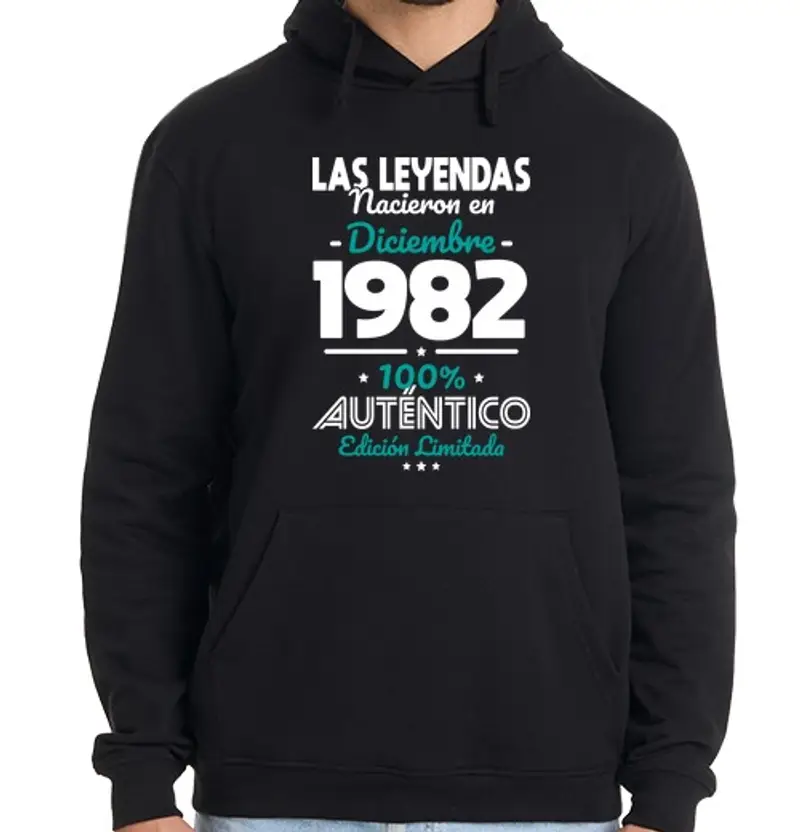 Felpa uomo con cappuccio 40 anni - l eye ndas dicembre 1982