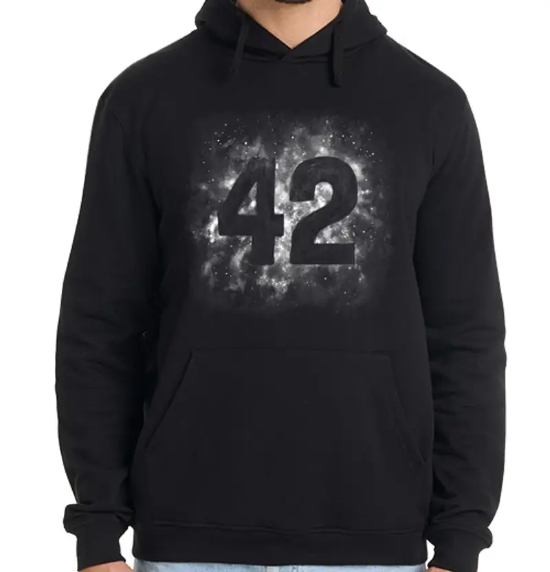 Felpa uomo con cappuccio 42 nello spazio