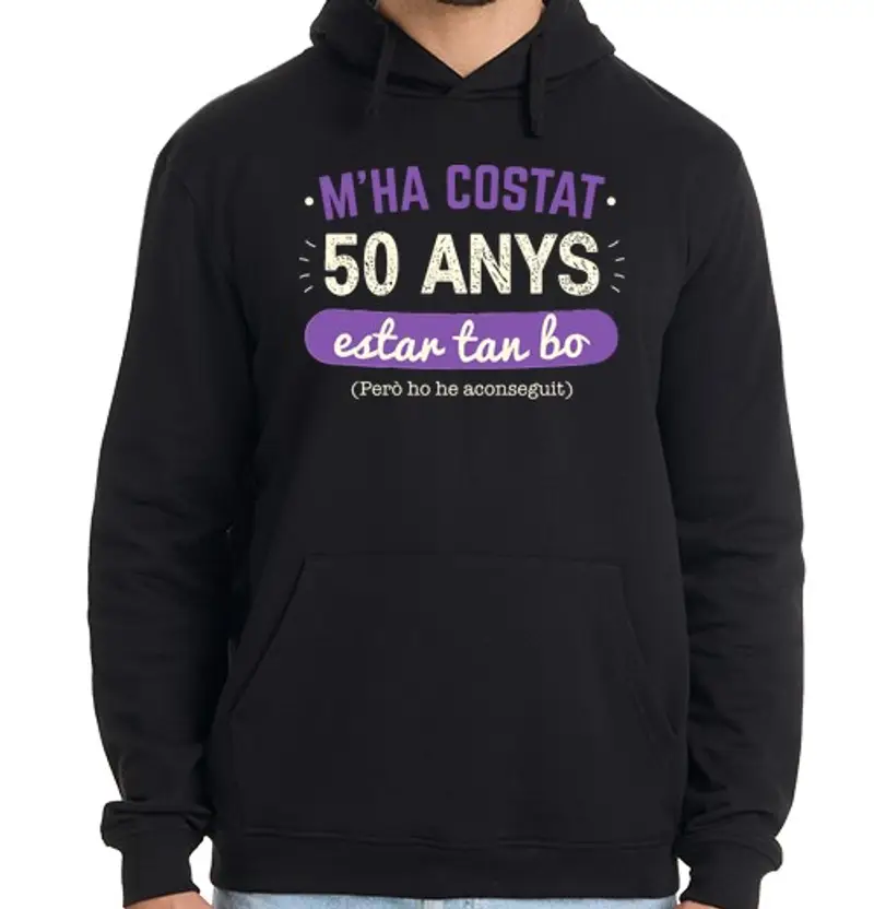 Felpa uomo con cappuccio 50 anni