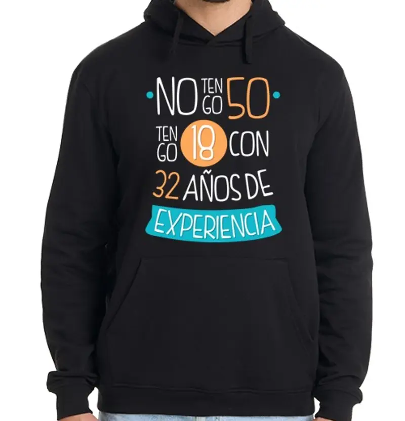 Felpa uomo con cappuccio 50 anni (maschio, femmina) sfondo scuro