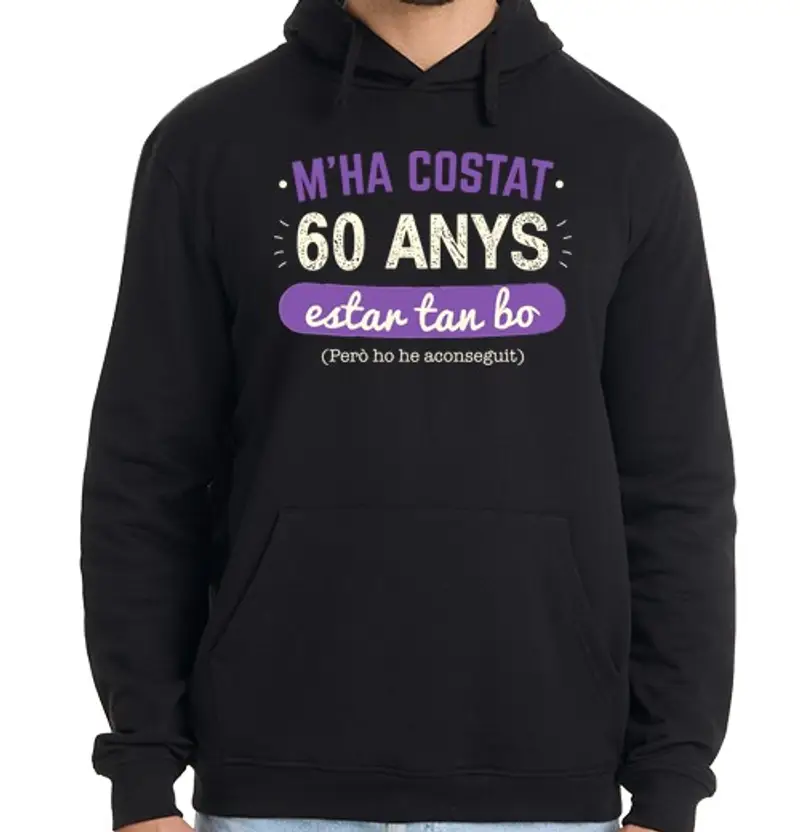 Felpa uomo con cappuccio 60 anni