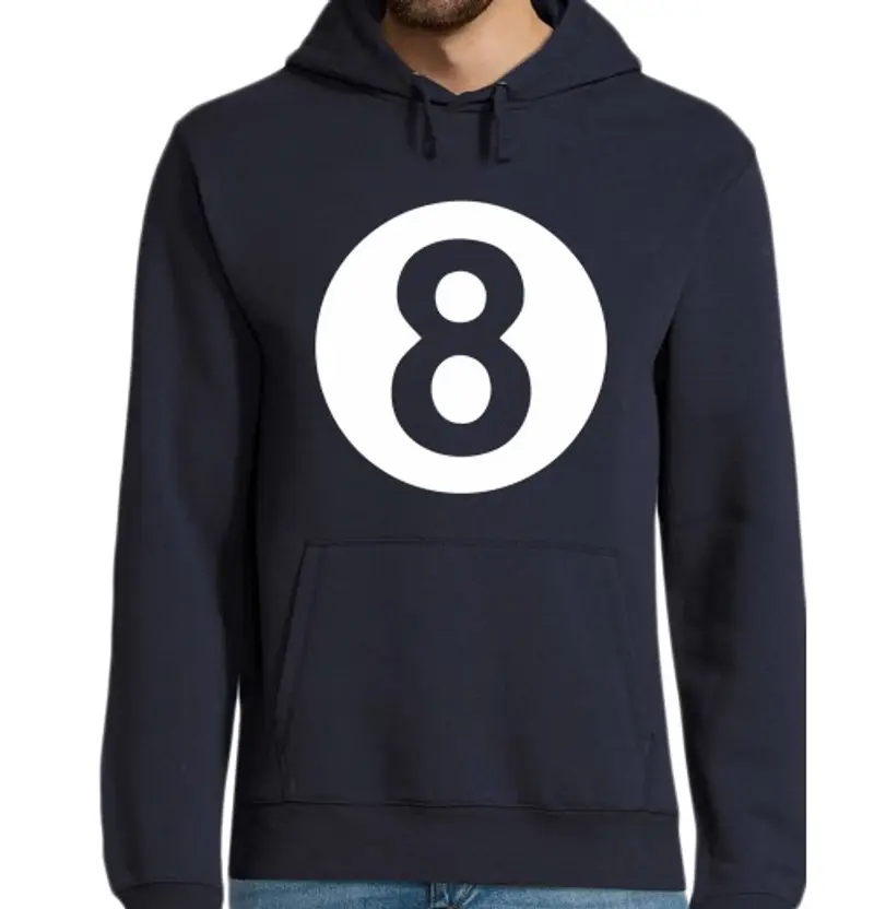 Felpa uomo con cappuccio 8 ball bill piscina ar