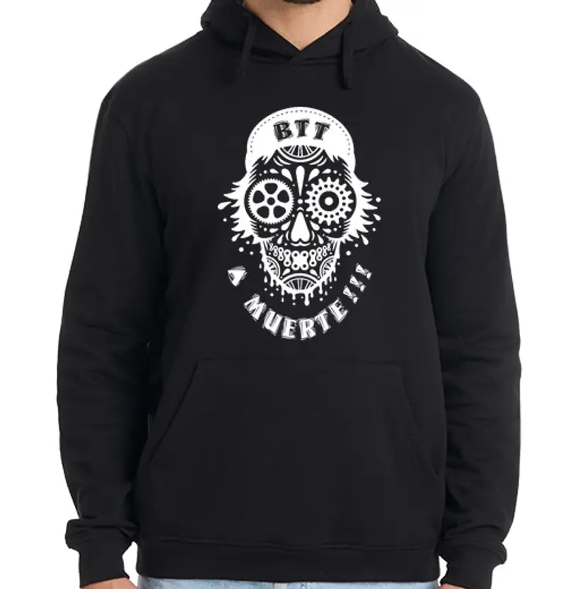 Felpa uomo con cappuccio a morte blanc