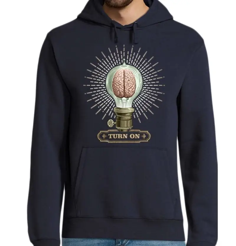 Felpa uomo con cappuccio accendere