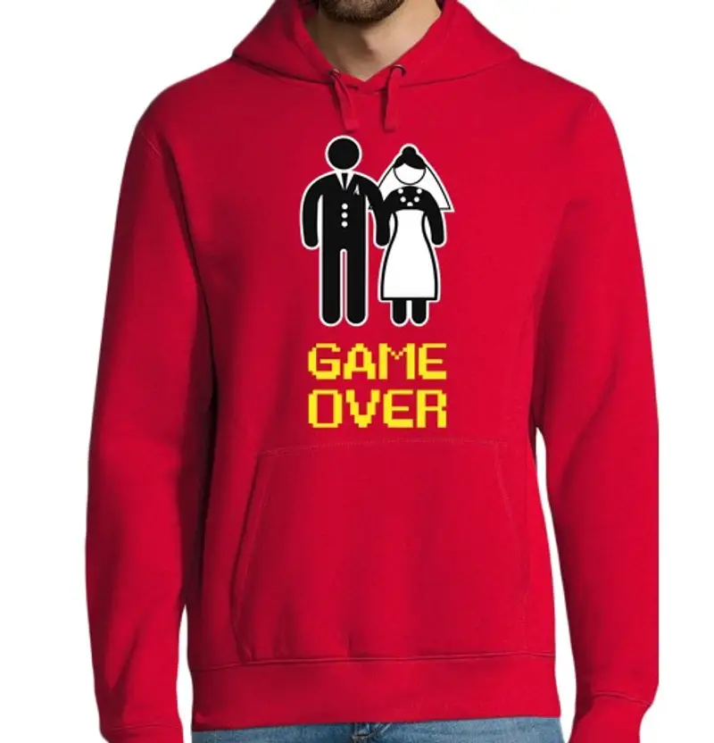 Felpa uomo con cappuccio addio al senzagle (game over )