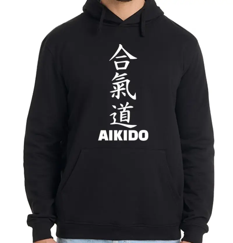 Felpa uomo con cappuccio aikido