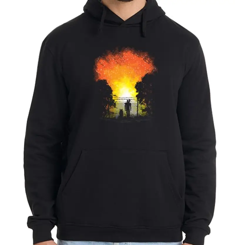 Felpa uomo con cappuccio alberino apocalisse