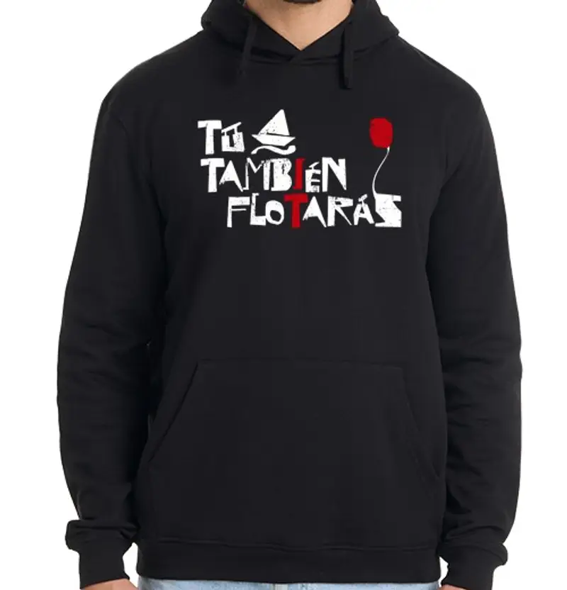 Felpa uomo con cappuccio anche tu galleggierai