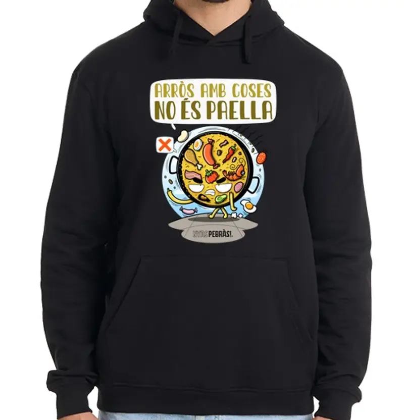 Felpa uomo con cappuccio arròs amb coses non fa per lei