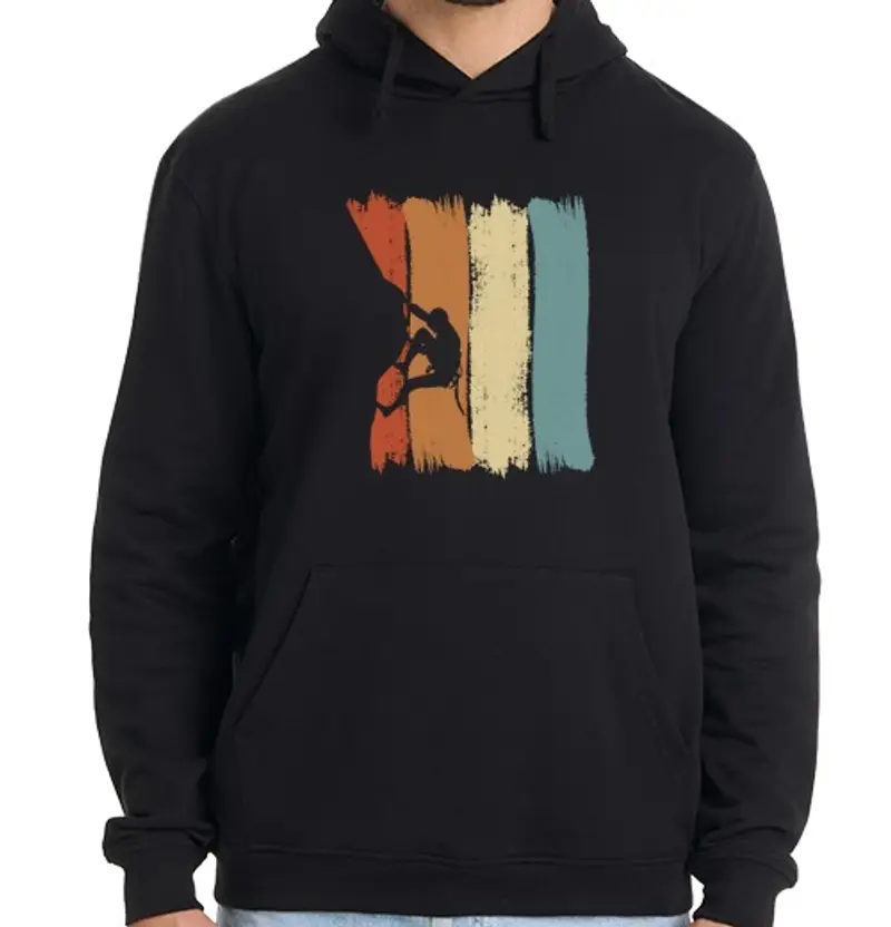 Felpa uomo con cappuccio arrampicata alpinismo bouldering
