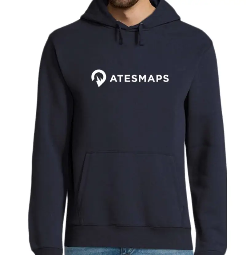 Felpa uomo con cappuccio atesmaps atesmaps bianco