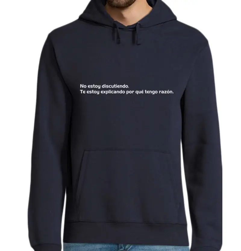 Felpa uomo con cappuccio avere ragione