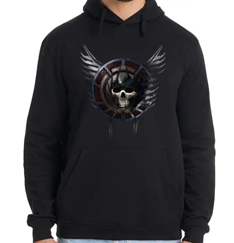 Felpa uomo con cappuccio battaglia crest