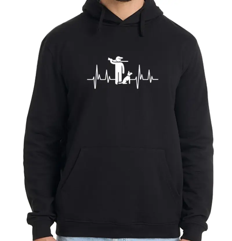 Felpa uomo con cappuccio battere cacciatore umorismo caccia