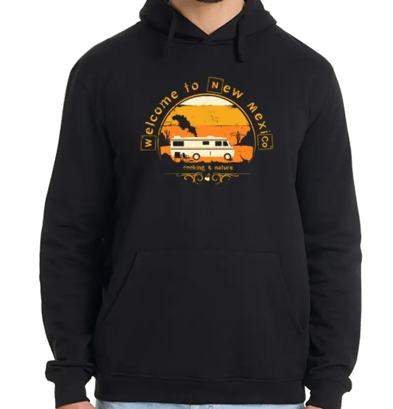 Felpa uomo con cappuccio benvenuti nel nuovo messico