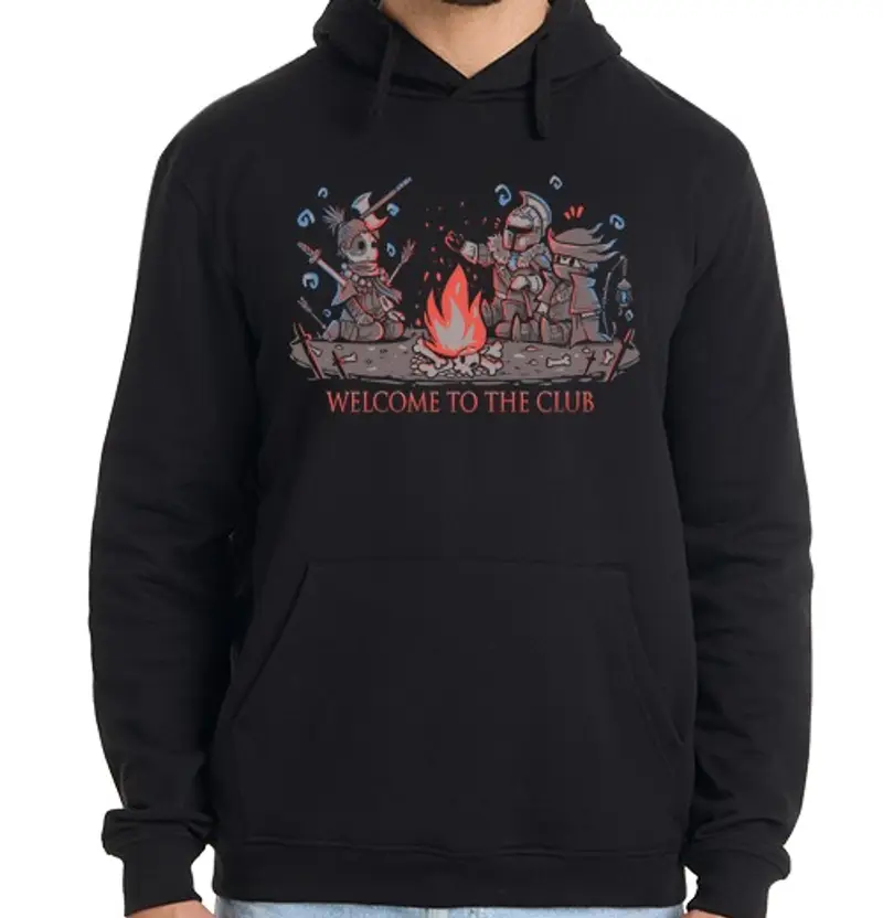 Felpa uomo con cappuccio benvenuto nel club - felpa con cappuccio
