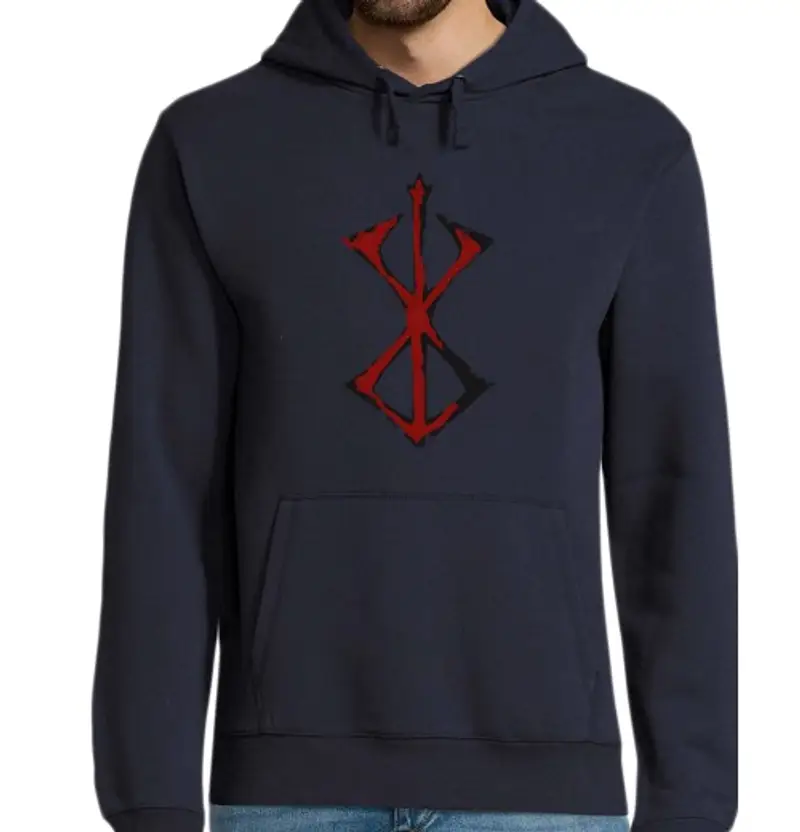 Felpa uomo con cappuccio berserks stigma.