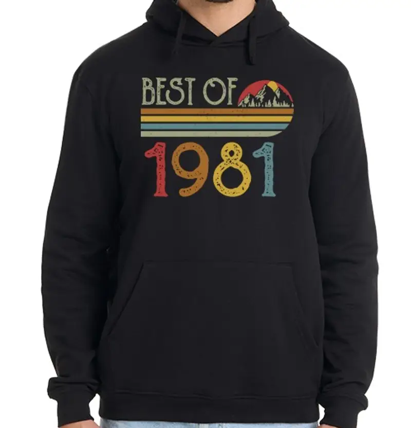 Felpa uomo con cappuccio best of 1981