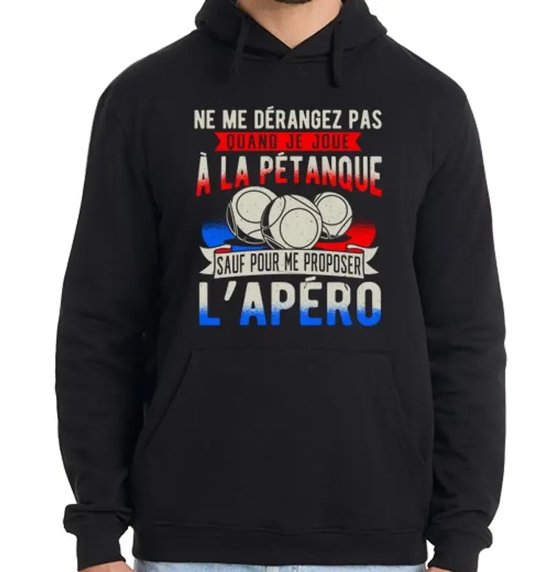 Felpa uomo con cappuccio bocce bocce