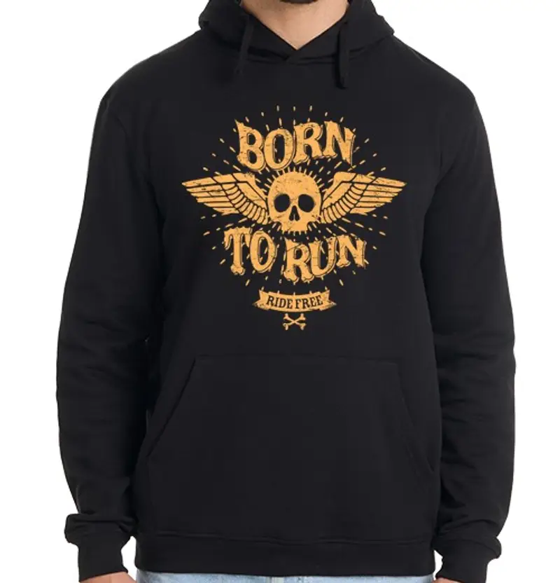 Felpa uomo con cappuccio born a run