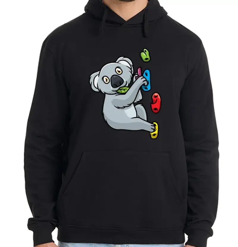 Felpa uomo con cappuccio boulder arrampicata koala