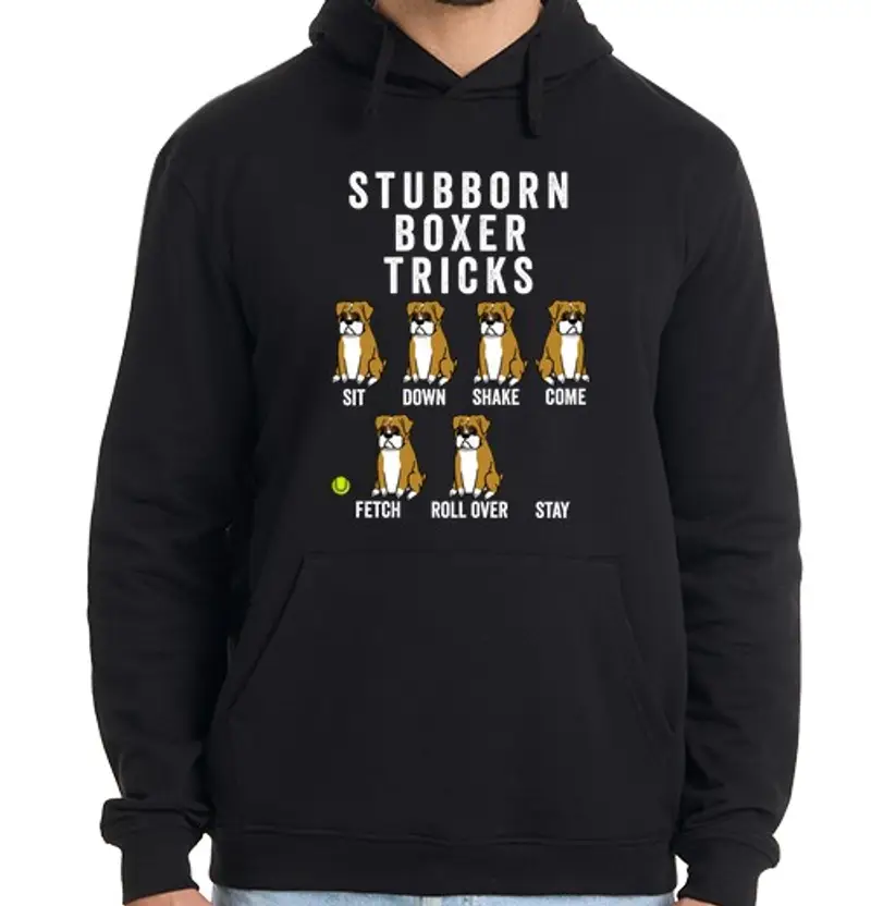 Felpa uomo con cappuccio box cane stub born er t rick s