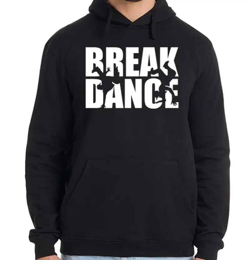 Felpa uomo con cappuccio breakdance