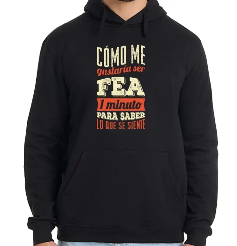 Felpa uomo con cappuccio brutto per un minuto