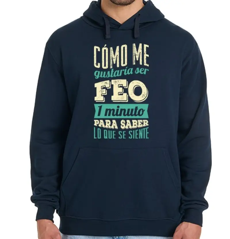 Felpa uomo con cappuccio brutto per un minuto