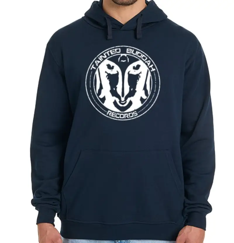 Felpa uomo con cappuccio buddah contaminato - cappuccio nero snow godskitchen