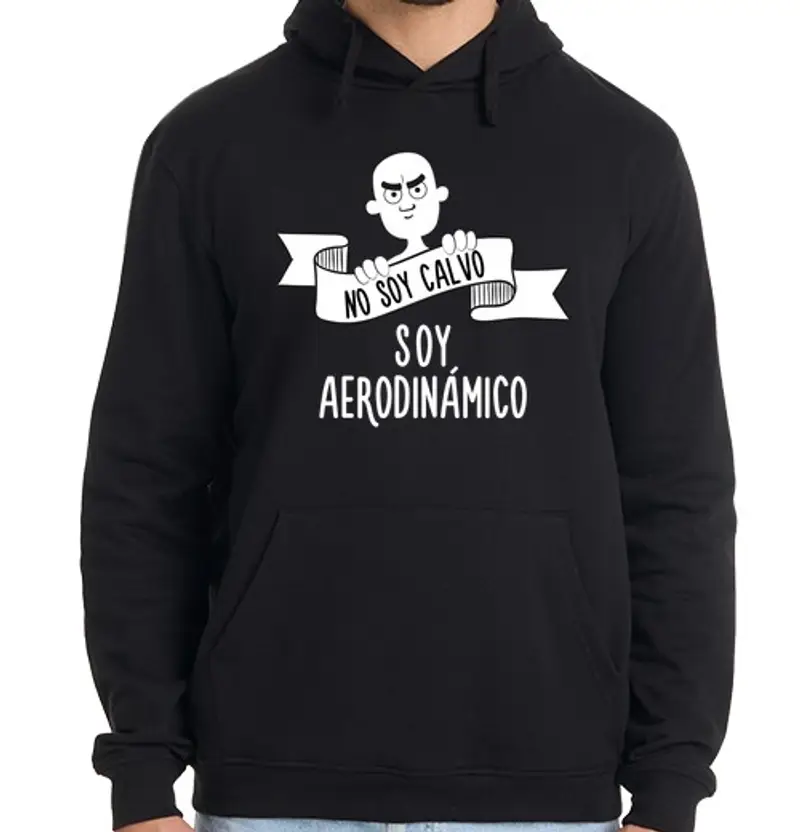 Felpa uomo con cappuccio calvo