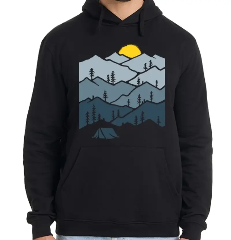 Felpa uomo con cappuccio camper