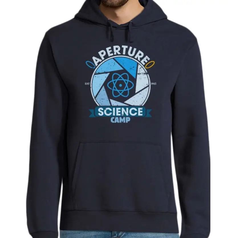 Felpa uomo con cappuccio campo scientifico di apertura