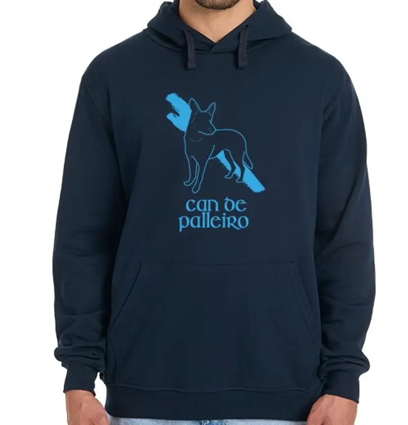 Felpa uomo con cappuccio can de palleiro ba felpa sr