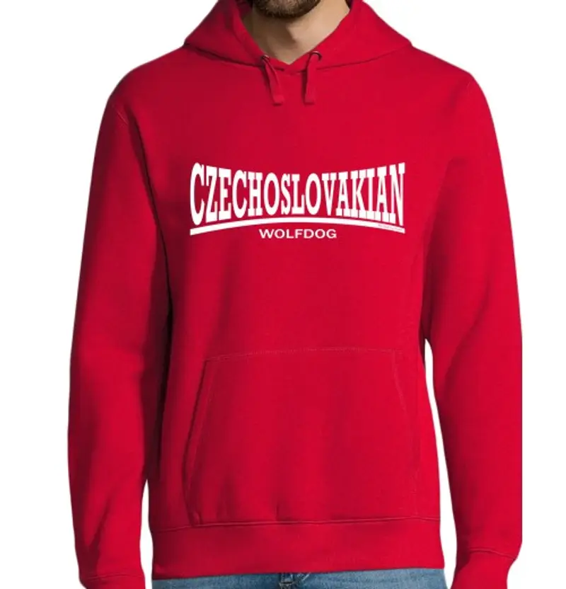 Felpa uomo con cappuccio cane lupo cecoslovacco palestra jersey uomo