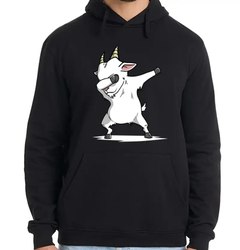 Felpa uomo con cappuccio capra dab