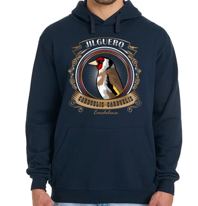 Felpa uomo con cappuccio cardellino