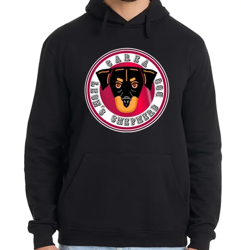 Felpa uomo con cappuccio carea quattro occhi cane pastore
