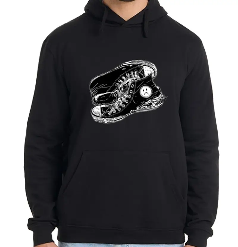 Felpa uomo con cappuccio cattiva sneaker