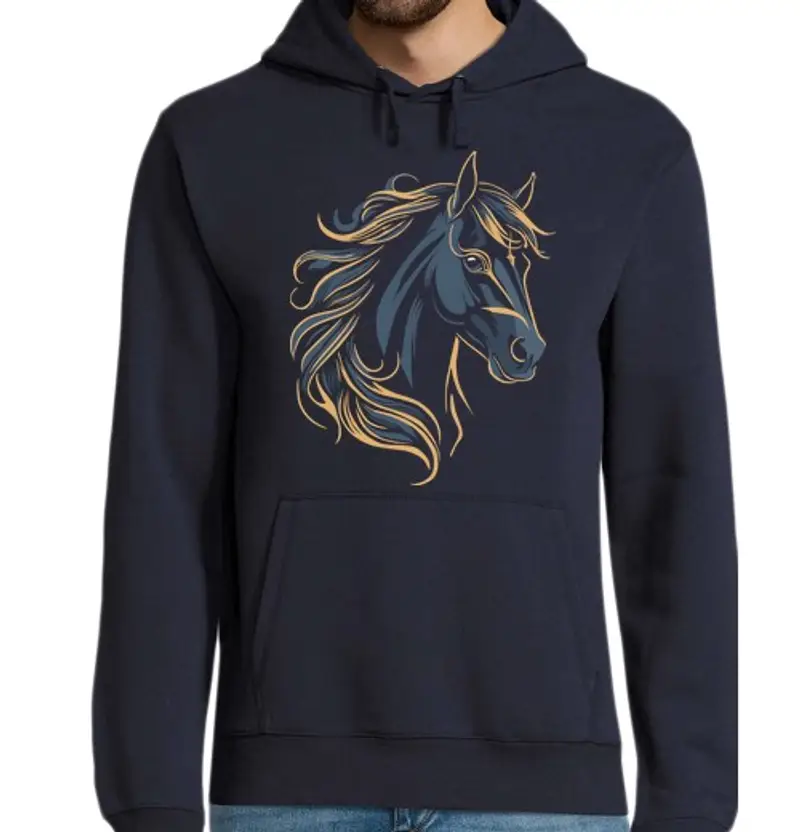 Felpa uomo con cappuccio CAVALLO