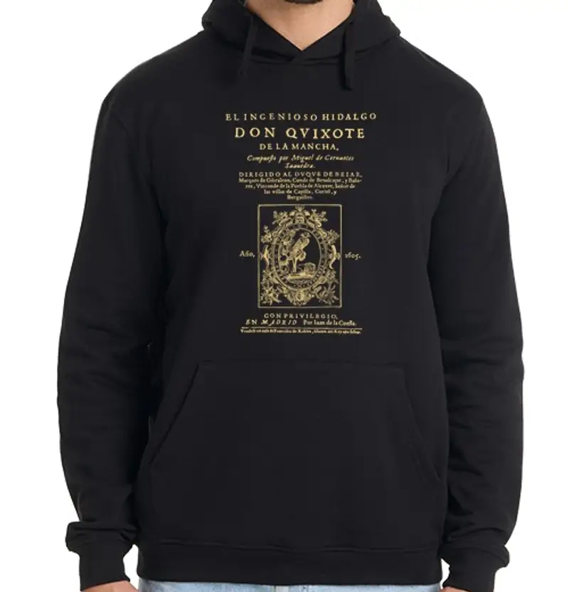 Felpa uomo con cappuccio Cervantes don chisciotte ( t-t-shirts -