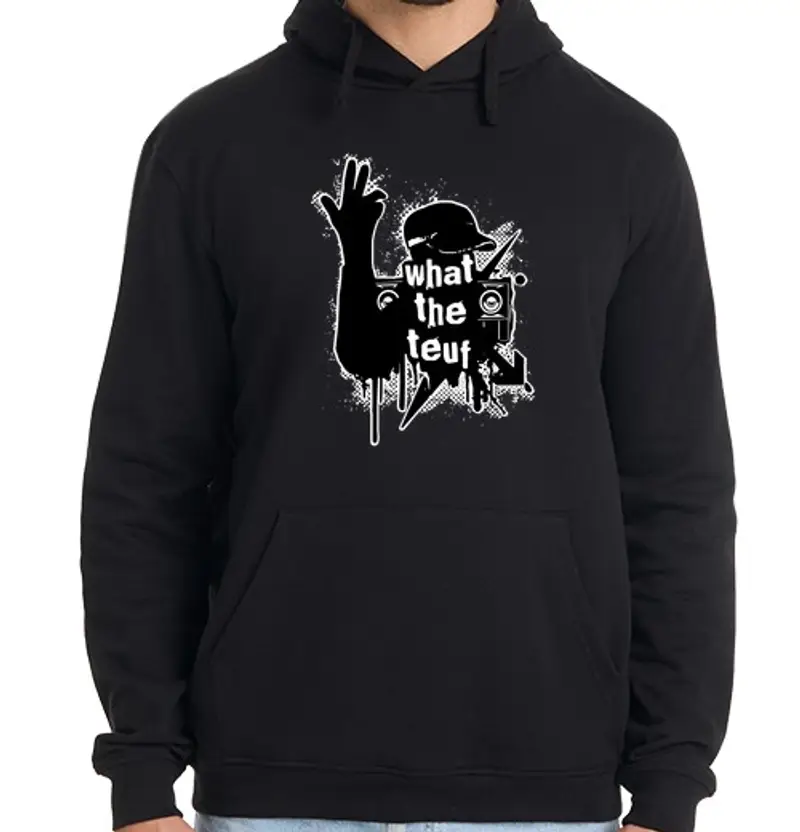 Felpa uomo con cappuccio che teuf