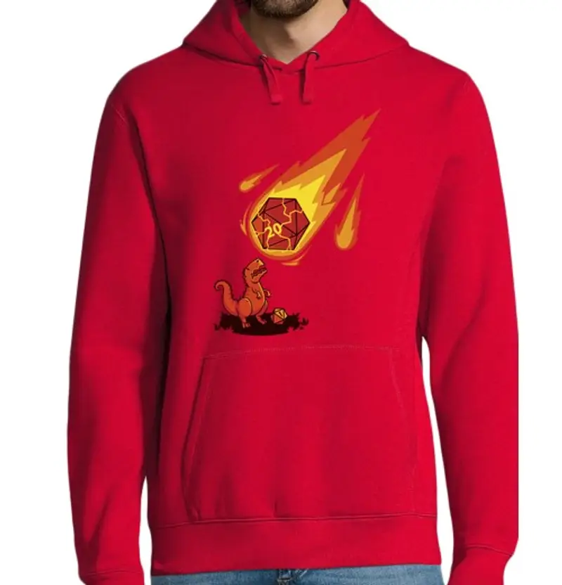 Felpa uomo con cappuccio colpo critico