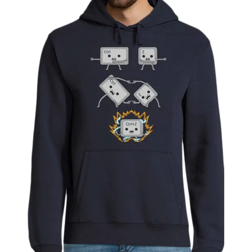 Felpa uomo con cappuccio controllo fusione z