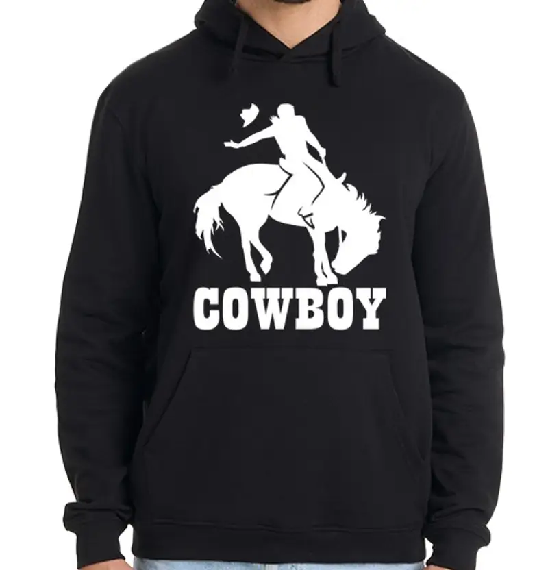 Felpa uomo con cappuccio cowboy