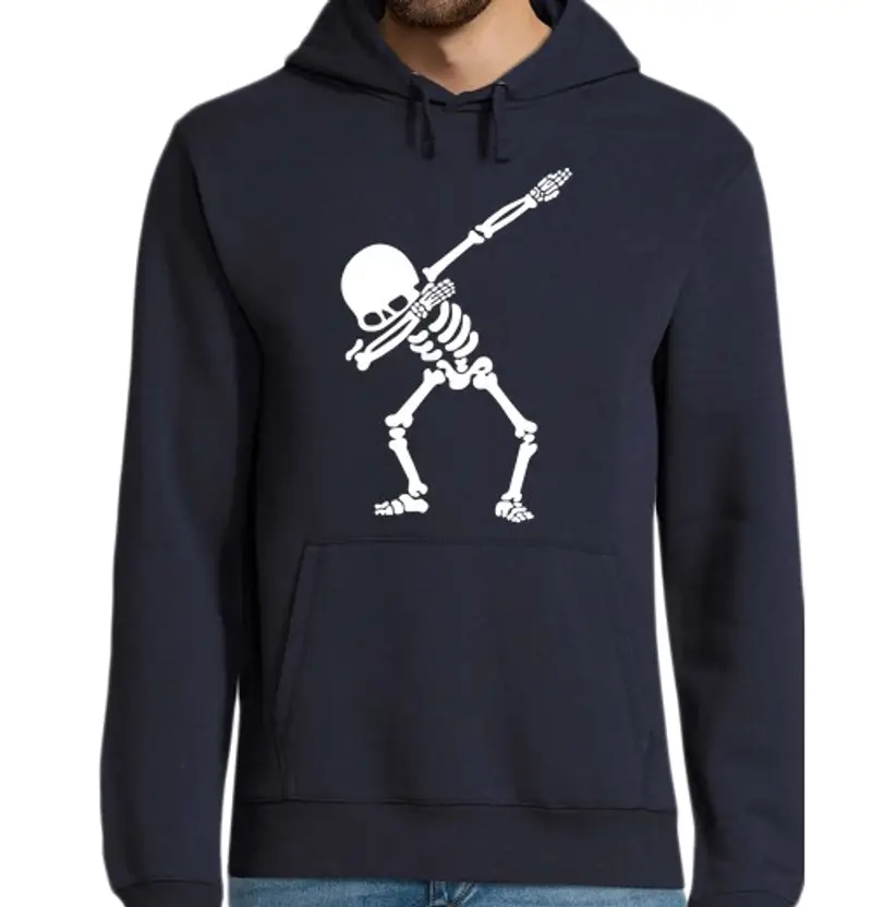 Felpa uomo con cappuccio dab scheletro