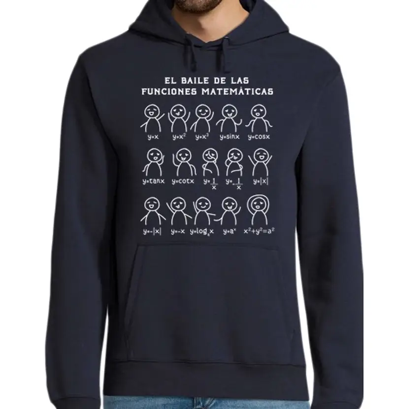 Felpa uomo con cappuccio danza funzioni matematiche seno e coseno insegnante di matematica