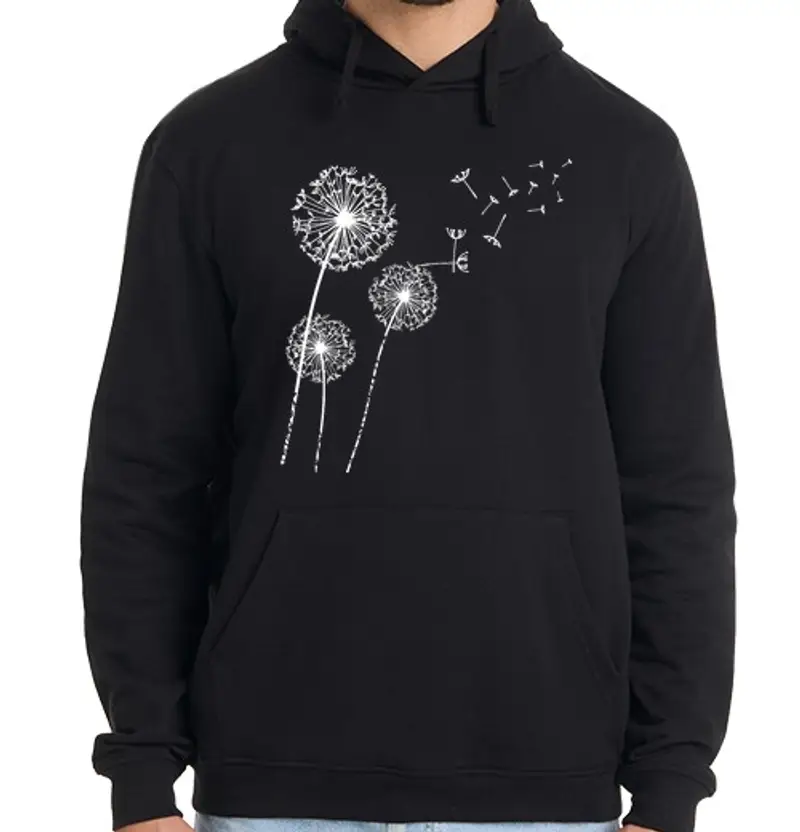 Felpa uomo con cappuccio dente di leone