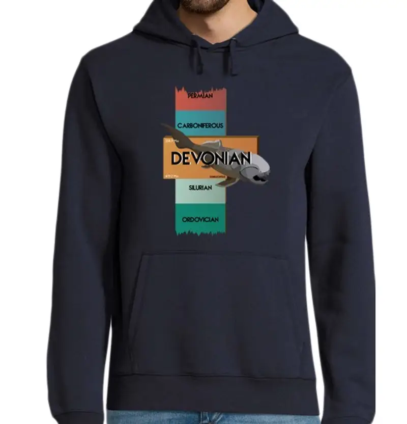 Felpa uomo con cappuccio devoniano